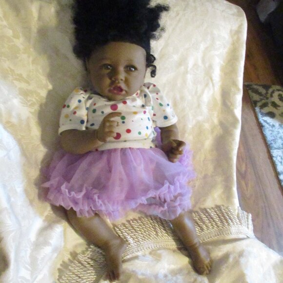 HOOMAI Lifelike Reborn Baby Dolls with Soft Body African American Realistic Girl - Picture 1 of 9